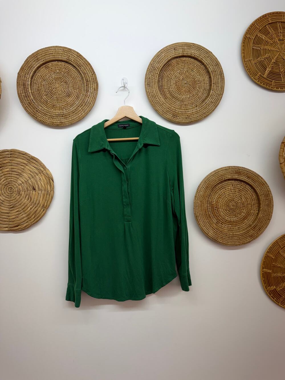 Universal Standard Green Button Up Shirt XS OX/Large